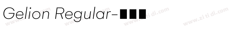 Gelion Regular字体转换